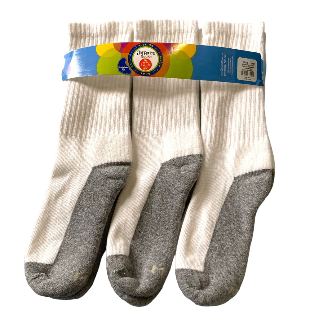 3 Pairs of Jeffries Socks (Crew) Size M Shoe Size 12-6
